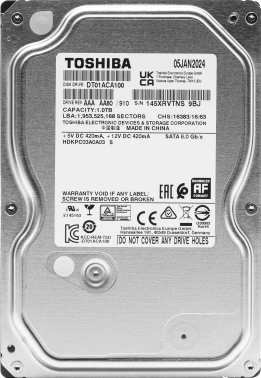 Жесткий диск Toshiba SATA-III 1TB  DT01ACA100