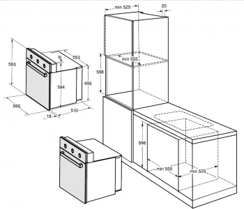 Духовой шкаф Электрический Weissgauff EOM 180 B