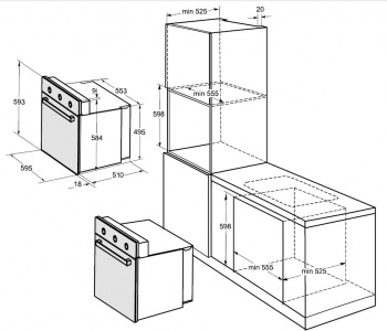 Духовой шкаф Электрический Weissgauff EOM 180 W