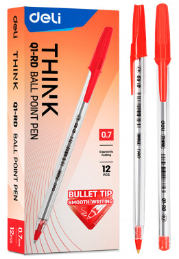 Ручка шариков. Deli Think EQ1-RD
