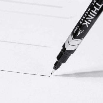 Маркер перманентный Deli  EU211-BK