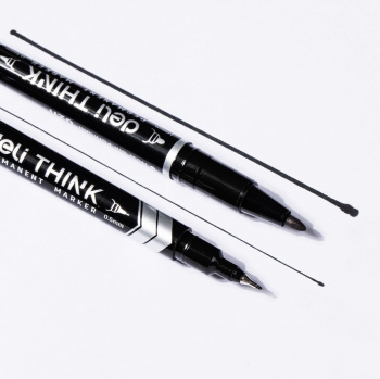 Маркер перманентный Deli  EU211-BK