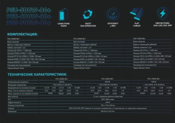 Блок питания GMNG ATX 600W PSU-600W-80+