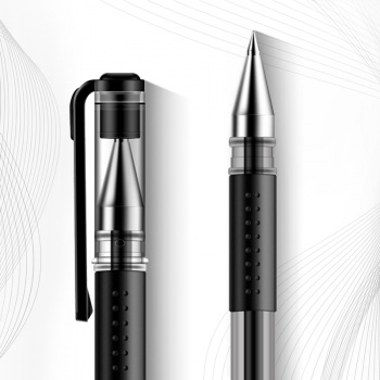 Набор ручек гелев. Deli 6619-BK