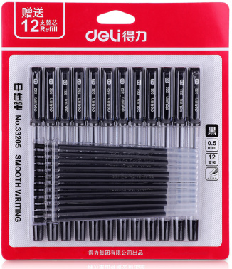 Набор ручек гелев. Deli 33205-BK