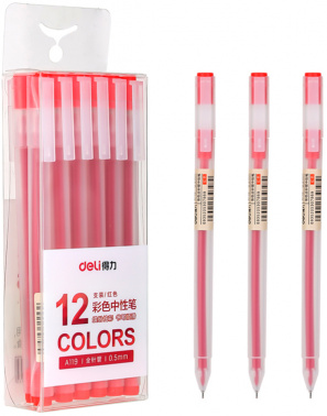 Ручка гелев. Deli A119-RD