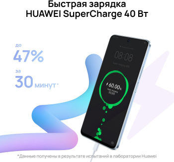 Смартфон Huawei nova Y90 128Gb 4Gb синий моноблок 3G 4G 2Sim 6.7