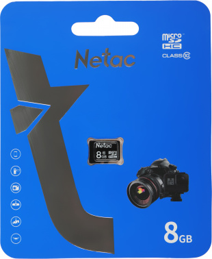 Флеш карта microSDHC 8GB Netac  NT02P500STN-008G-S