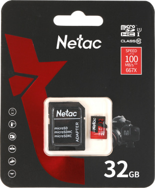Флеш карта microSDHC 32GB Netac  NT02P500PRO-032G-R
