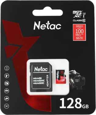 Флеш карта microSDXC 128GB Netac  NT02P500PRO-128G-R