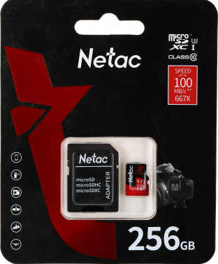 Флеш карта microSDXC 256GB Netac  NT02P500PRO-256G-R