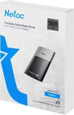 Накопитель SSD Netac USB-C 500GB NT01Z9-500G-32BK