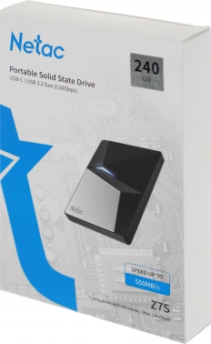 Накопитель SSD Netac USB-C 240Gb NT01Z7S-240G-32BK