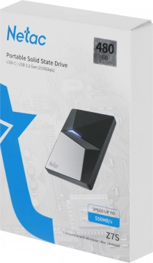 Накопитель SSD Netac USB-C 480Gb NT01Z7S-480G-32BK