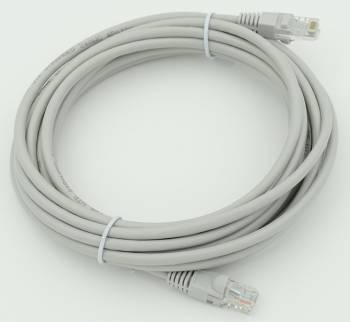 Патч-корд cat5E molded 5м серый RJ-45 (m)-RJ-45 (m)