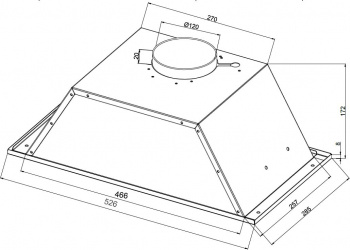 Вытяжка встраиваемая Weissgauff Arum 600 PB White Enamel