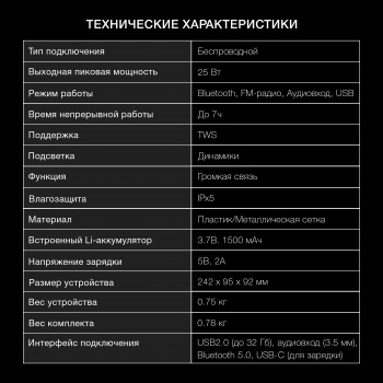 Колонка порт. Hyundai H-PS1021