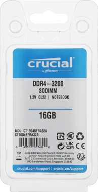Память DDR4 16GB 3200MHz Crucial  CT16G4SFRA32A