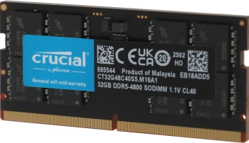Память DDR5 32GB 4800MHz Crucial  CT32G48C40S5