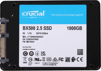 Накопитель SSD Crucial S SATA-III 1TB CT1000BX500SSD1