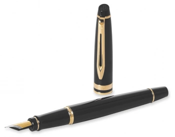 Ручка перьев. Waterman Expert 3 (S0951640) Black Laque GT F сталь подар.кор.