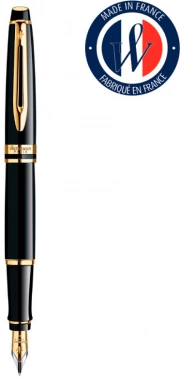 Ручка перьев. Waterman Expert 3 (S0951640) Black Laque GT F сталь подар.кор.
