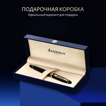 Ручка перьев. Waterman Expert 3 (S0951640) Black Laque GT F сталь подар.кор.