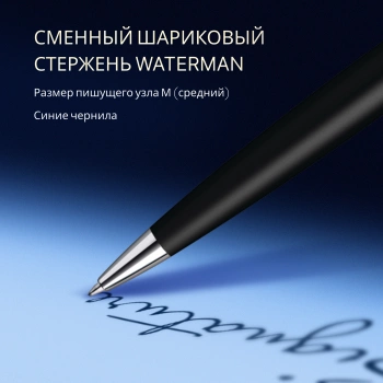 Ручка шариков. Waterman Expert 3 (S0951900) Muted Black CT M син. черн. подар.кор.