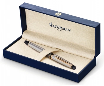 Ручка перьев. Waterman Expert 3 (S0951940) Stainless Steel GT F сталь подар.кор.