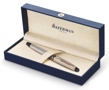 Ручка роллер Waterman Expert 3 (S0951980) Steel GT F черн. черн. подар.кор.