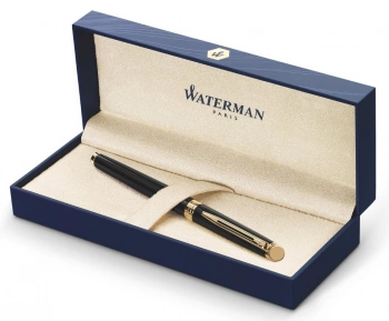 Ручка роллер Waterman Hemisphere (S0920650) Mars Black GT F черн. черн. подар.кор.