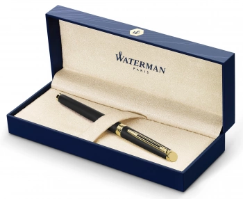 Ручка перьев. Waterman Hemisphere (S0920710) Matte Black GT F сталь нержавеющая подар.кор.