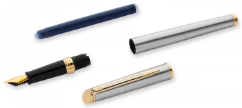 Ручка перьев. Waterman Hemisphere (S0920310) Steel GT F сталь нержавеющая/позолота подар.кор.