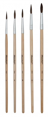 Набор кистей Silwerhof Веселые друзья (наб.5шт) пон.круг.№1-5 дерев.ручка