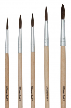 Набор кистей Silwerhof Веселые друзья (наб.5шт) пон.круг.№1-5 дерев.ручка