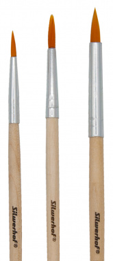 Набор кистей Silwerhof Веселые друзья (наб.3шт) синтетика №2,4,6 дерев.ручка