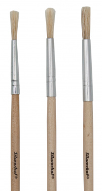 Набор кистей Silwerhof Веселые друзья (наб.3шт) щет.круг.№2,4,6 дерев.ручка