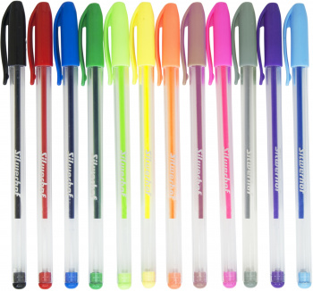 Набор ручек гелев. Silwerhof Монстрики d=1мм блистер (12шт) 12цв.