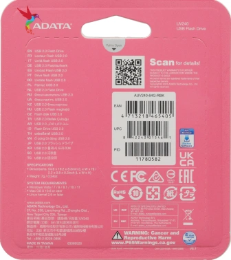 Флеш Диск A-Data 64Gb UV240