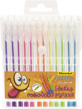 Набор ручек гелев. Silwerhof Монстрики Pastel