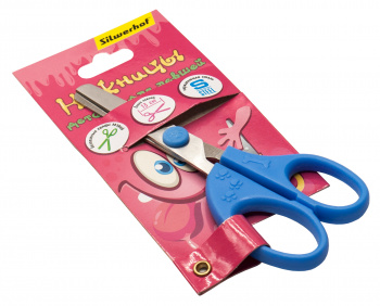 Ножницы для левшей Silwerhof Монстрики детские 130мм ручки пластиковые асим. ассорти