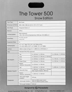 Корпус Thermaltake The Tower 500