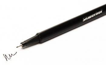 Ручка капилляр. Silwerhof черн. черн. игловидный пиш. наконечник линия 0.4мм треугол.