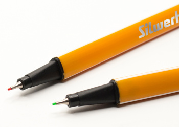 Набор ручек капилляр. Silwerhof ассор. черн. индив. пак.ев. (6шт) игловидный пиш. наконечник линия 0.4мм треугол.