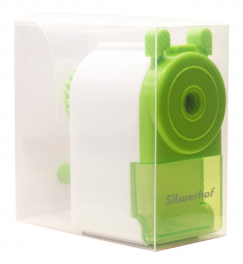 Точилка для карандашей механическая Silwerhof Монстрики 1 отверстие зеленый