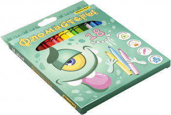 Фломастеры Silwerhof Монстрики 9мм 167мм трехгр. Вентилируемый 18цв.