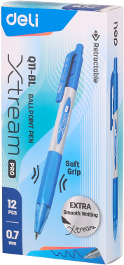 Набор ручек шариков. автоматическая Deli X-tream EQ11-BL-P