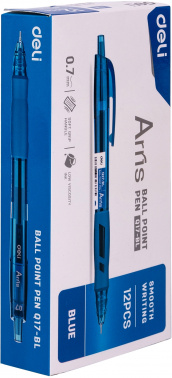 Набор ручек шариков. автоматическая Deli Arris EQ17-BL-P