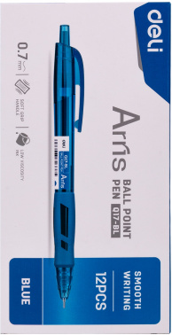 Набор ручек шариков. автоматическая Deli Arris EQ17-BL-P