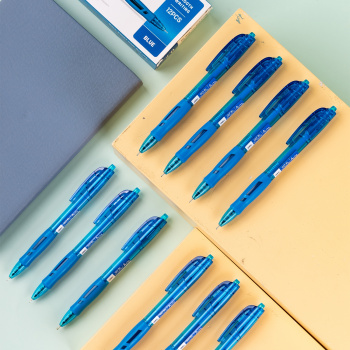 Набор ручек шариков. автоматическая Deli Arris EQ17-BL-P